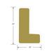 Gold Letter (L) Corrugated Plastic Yard Sign, 24in